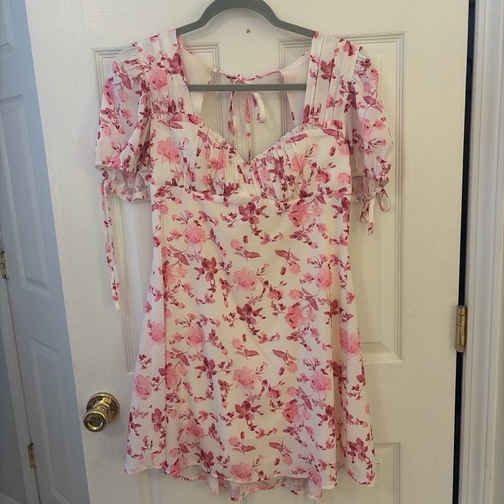 Princess Polly Pink and White Floral Mini Dress
